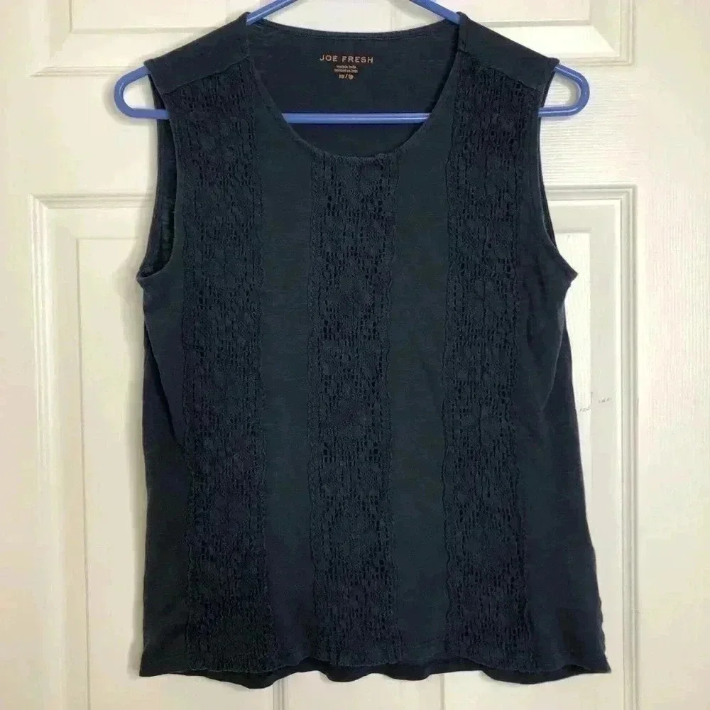 Joe Fresh Tank Top Blue Lace Size Extra Small